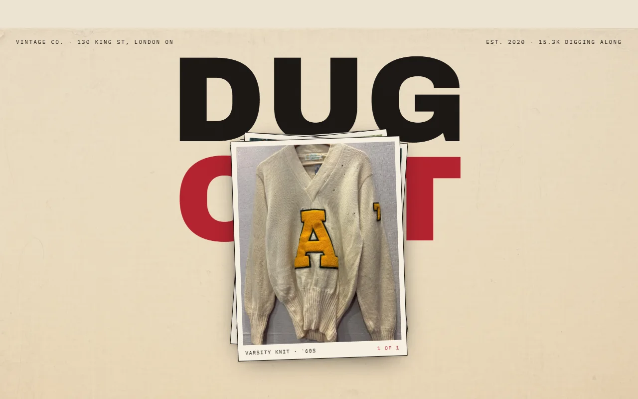 The DugOut Vintage website