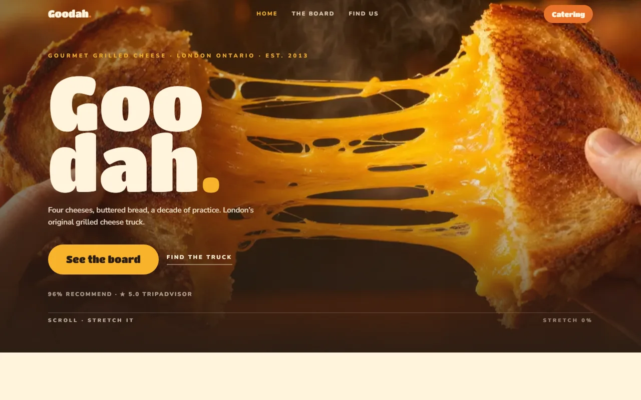 The Goodah Gastrotruck website